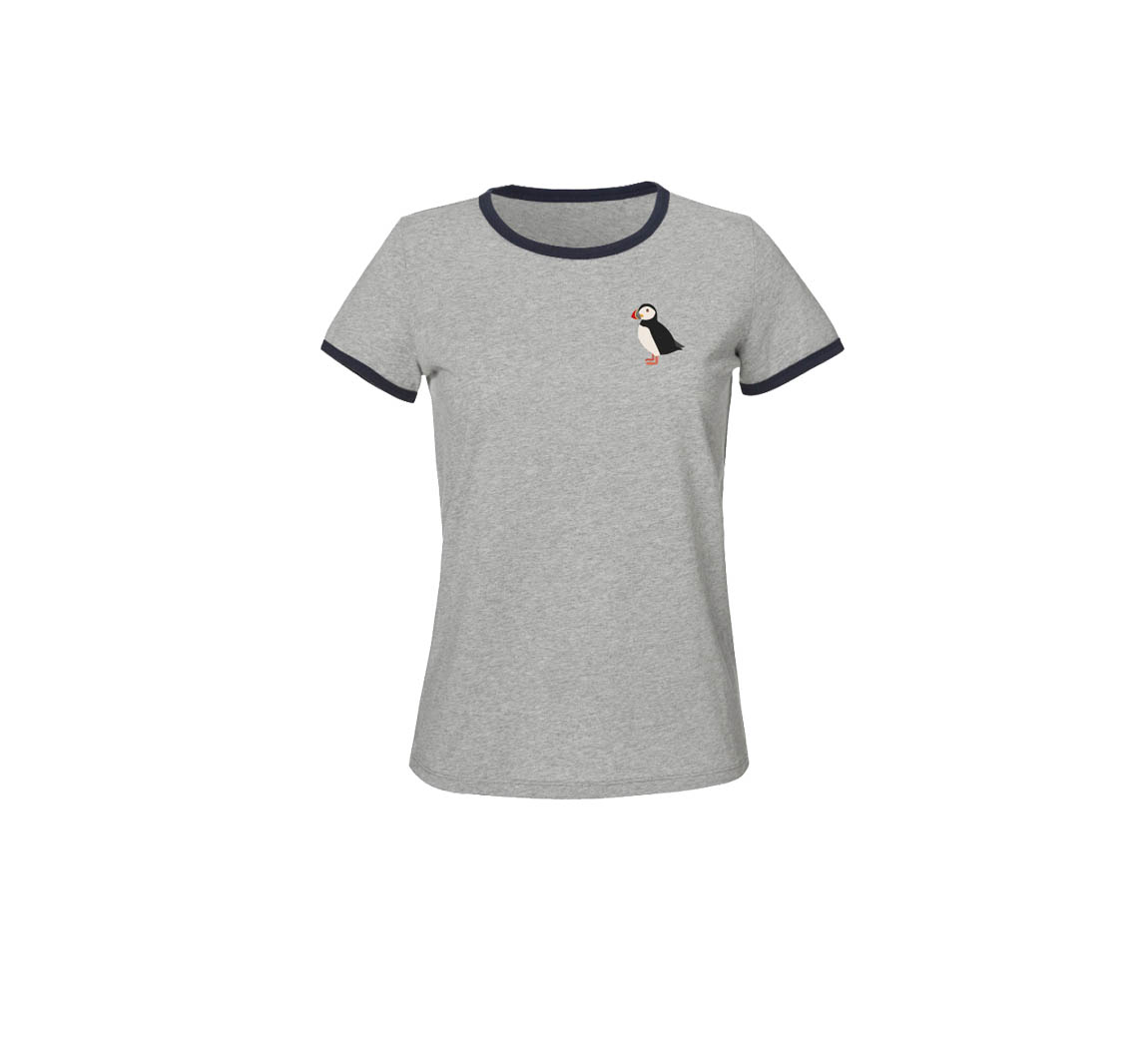 T-shirt femme avec broderie Bi-color T-shirt